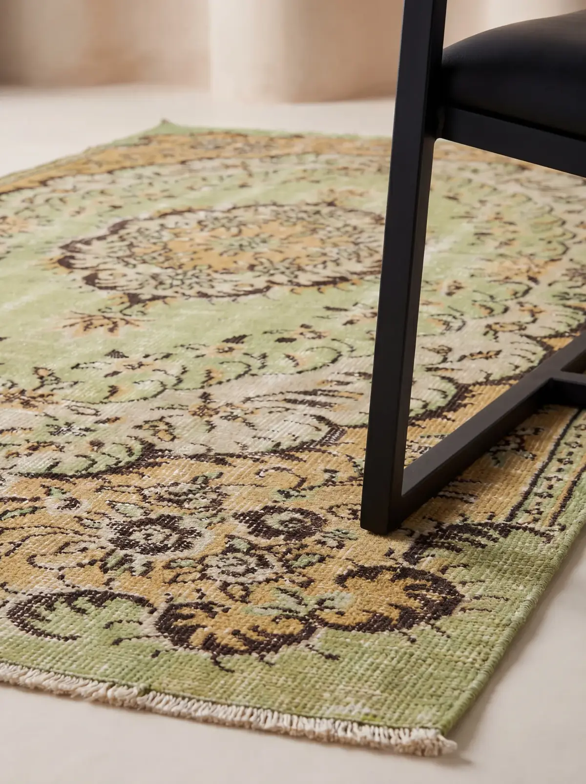 Olive & Ochre Heritage Vintage Rug — vintage Turkish rug