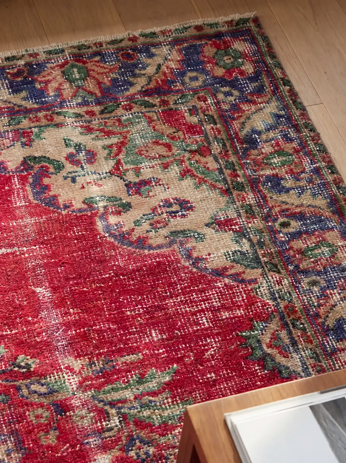 Terracotta & Cream Heritage Vintage Rug — vintage Turkish rug from the Bisāṭim collection