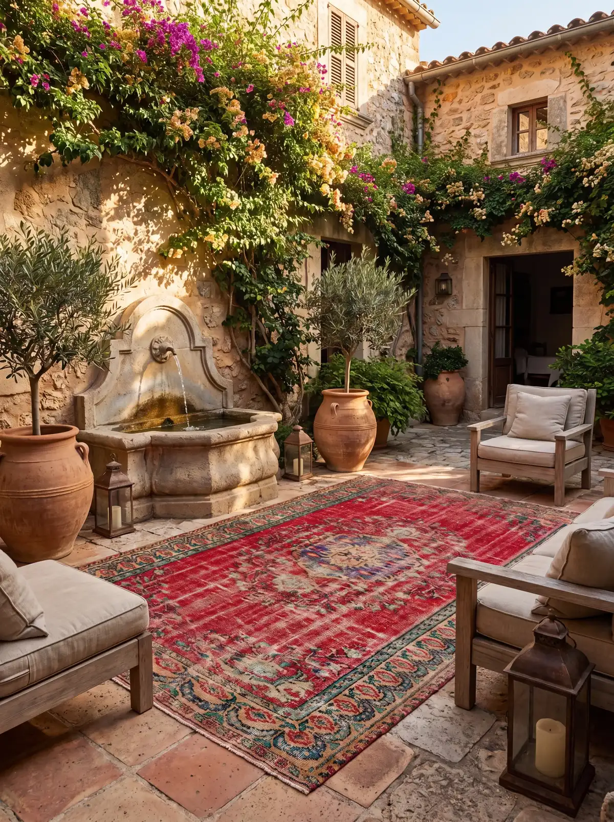 Red Anatolian Medallion Rug — vintage Turkish rug from the Bisāṭim collection